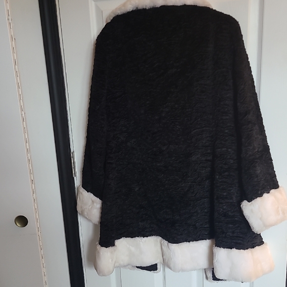 Vintage 60s Black and White Women's Coat London Mod - Picture 4 of 6